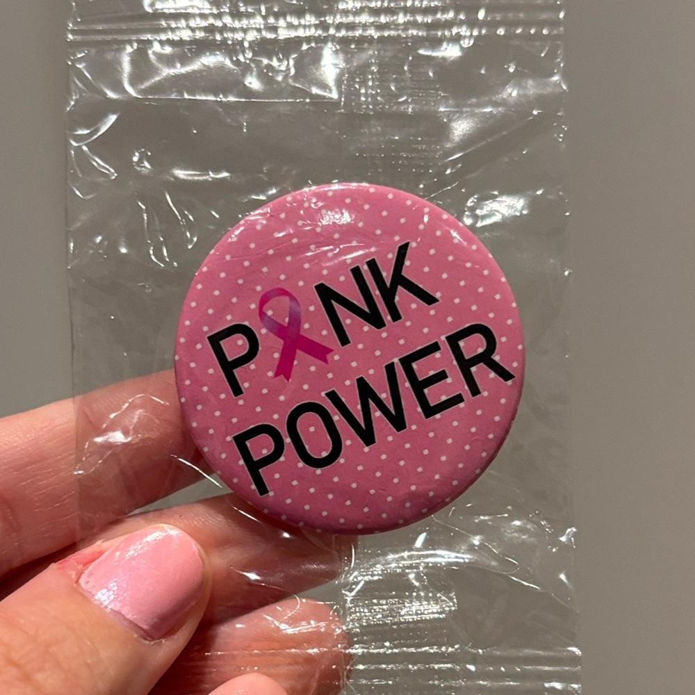“PINK POWER” Breast Cancer Awareness Pin, New in Plastic 🎀